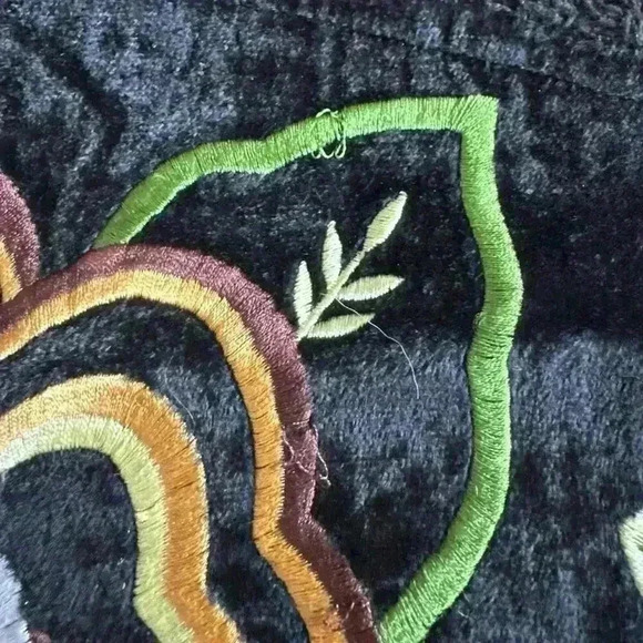 Women’s Free People Embroidered Native Rose Floral Black Lace Top Size XS - Picture 6 of 8